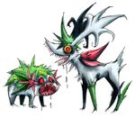  kyounoikenie nekogarasu nightmare_fuel nintendo plain_background pok&#233;mon pok&eacute;mon shaymin sky_form sky_shaymin video_games what white_background 