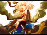  blonde_hair dfo dungeon_and_fighter dungeon_fighter_online female female_gunner female_gunner_(dungeon_and_fighter) gun gunner gunner_(dungeon_and_fighter) hair_ornament highres korean_clothes weapon 