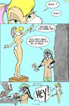  2000 breasts bugs_bunny eyewear female glasses lola_bunny looney_tunes male post sculpture space_jam statue unknown_artist warner_brothers 