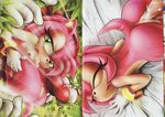  absurd_res amy_rose amy_untold anus back backside bed breasts butt comic cum doujin eyes_closed female hedgehog hi_res looking_at_viewer nipples penetration penis raised_tail sonic_(series) sweat tail tc vaginal vaginal_penetration 