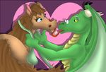 animal ball balls dragon equine female feral horse interspecies kissing male mare moonbeamcat scalie stretching tannim tongue 