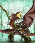  claws dragon feral hi_res mariecannabis outside red_eyes scalie sixthleafclover swamp water 