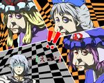  3girls all-out_attack blonde_hair blue_eyes buront condor_kouchou final_fantasy final_fantasy_xi grey_hair hat kuroda_hisano multiple_girls old persona persona_4 pink_hair purple_eyes red_eyes saigyouji_yuyuko the_iron_of_yin_and_yang touhou translation_request yagokoro_eirin yakumo_yukari 