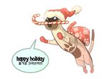  blue_eyes candy_cane cat christmas cute feline hat holidays jumping korean_text leaping mammal markings plain_background socks solo text translated unknown_artist white_background xmas 