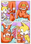  anthro bed breasts canine comic echidna erection female fox hedgehog lesbian licking mammal miles_prower mobian nipples nude oral palcomix penis pussy sega sonic_(series) tails tikal_the_echidna tongue unknown_artist 
