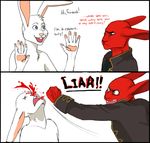  blood comic dialogue english_text humour lagomorph male rabbit red seriousmccoy 