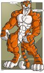  comic feline keanon_woods male mammal muscles nude solo tiger transformation 