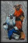  blue dragon fangs fur fursuit horn horns looking_at_viewer orange orange_fur photo qarrezel real skrink skrod 