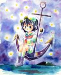  anchor murasa_minamitsu shiroaisa solo star touhou traditional_media watercolor_(medium) 