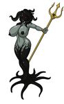  female lordstevie polearm red_eyes sea_witch solo tentacles trident 