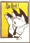  mammal nazi nazi_salute necktie pig porcine solo swastika tomi_ungerer 