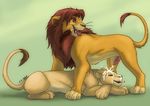  cum cum_in_mouth disney eyes_closed eyes_open facial_cumshot feline female feral lion male nala penis raised_tail simba straight tail the_lion_king tongue 