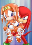  anal anal_penetration balls breasts echidna female knuckles_the_echidna male mobian mobius_unleashed nude penetration penis red riding sega sex sonic_(series) straight tikal_the_echidna 