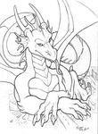  dragon macro male plain_background richard_foley solo tail white_background wings 