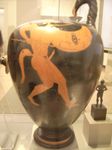  absurd_res ancient_furry_art art blurred bovine bull erection hi_res nude penis photo polearm real shield smikros spear vase war_dance 