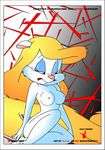  a.g.i. animaniacs breasts crying depression female mammal minerva_mink mink mustelid nipples nude sad solo tears 