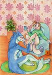  blush couple duo ermine female licking male mammal murrkus mustelid paws sergal suanelightfurr tail tongue 