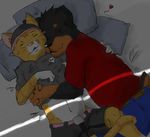  &hearts; bed couple cute gay light male rotten_willy tail upchuck 