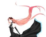  bad_id bad_pixiv_id bare_shoulders closed_eyes dress elbow_gloves flower gloves hair_flower hair_ornament hayashi_(gz) headdress long_hair megurine_luka pink_hair solo tattoo very_long_hair vocaloid 