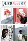  1girl 300 4koma animal_ears barking catstudioinc_(punepuni) collared_shirt comic dog dress highres left-to-right_manga leonidas original puni_(miku_plus) red_hair shirt thai translated walking_on_fence |_| 