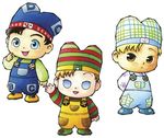  3boys black_hair blank_eyes blonde_hair blue_eyes brown_eyes gustafa&#039;s_son gustafa's_son harvest_moon light_brown_hair male male_focus marlin&#039;s_son marlin's_son multiple_boys official_art rock&#039;s_son rock's_son toddler 