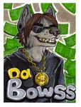  $ 2009 brown_hair canine gold_tooth hair kurobis male money necklace short_hair solo sunglasses teeth wolf 