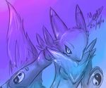  chest_tuft digimon female fox fur fuzzballfox looking_at_viewer mammal renamon sketch solo tuft 