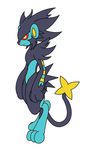  ambiguous_gender black gold luxray markings pok&eacute;mon recolor red solo yellow yellow_eyes 
