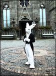  cute fancy fursuit lagomorph looking_at_viewer male mammal rabbit realistic sandals smile solo unknown_artist 