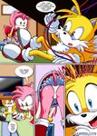  anthro canine comic duo female fox hedgehog mammal miles_prower mobian palcomix sega sonic_(series) tails unknown_artist 