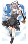  absurdres animal_ears bad_id bad_pixiv_id grey_hair highres jewelry mouse mouse_ears mouse_tail naka_akira nazrin pendant red_eyes short_hair solo tail touhou 