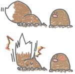  annoyed canine dig digging diglett eevee fox humor humour lol lulz mammal nintendo o_o plain_background pok&#233;mon pok&eacute;mon shock shocked unknown_artist video_games what white_background 