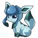  ambiguous_gender blue_body blue_eyes eeveelution glaceon nintendo payupayupayu plain_background pok&#233;mon pok&eacute;mon solo video_games white_background 