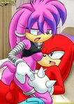  balls bed breasts echidna female julie-su knuckles_the_echidna male mobian mobius_unleashed nipples nude penetration penis red riding sega sex sonic_(series) straight tail 
