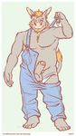  2009 artdecade chunky donkey equine glasses grandfather male muscles nude old overalls solo tail undressing 