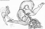  2010 breasts canine dog female mayra_boyle on_back pussy sketch spread_legs spreading tongue upside_down 