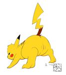  anus c0nnerc00n female nintendo pikachu plain_background plump_labia pok&#233;mon pok&eacute;mon pussy solo video_games white_background 