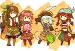  animal_ears bad_id bad_pixiv_id bandana belt cat_ears costume hat itomugi-kun kaenbyou_rin komeiji_koishi komeiji_satori midriff multiple_girls navel pirate pirate_costume pirate_hat reiuji_utsuho sword touhou weapon 