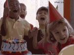  birthday cake child food funny gif hat human humor mammal not_furry real what young 