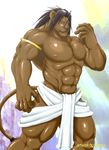  anthro biceps big_muscles feline lion looking_at_viewer male mammal manya muscles nipples pecs pose solo standing 