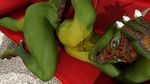  blue_eyes circlea61 dragon female green green_body krotsgier nude pose solo 