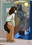  breasts broke butt clothed clothing female male side_boob too_bad vending_machine 