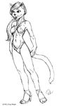  1993 cat doug_winger feline female high_heels skimpy solo standing 
