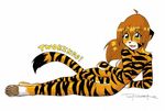  flora_(twokinds) keidran looking_at_viewer mammal plain_background solo tiger tom_fischbach twokinds white_background 