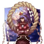  bad_id bad_pixiv_id cloud crossed_arms highres kansou_samehada rope shimenawa solo touhou yasaka_kanako 