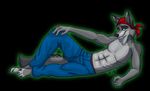  bandanna canine dj green_eyes greykitty looking_at_viewer lupine_assassin male solo tail wolf 