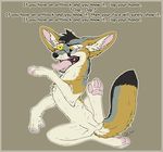  canine english_text fennec fox glasses male oliverfox paws pose solo tongue 