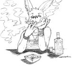  alcohol artdecade beverage cigar cigarette greyscale kangaroo mammal marsupial monochrome piercing sketch smoke smoking 