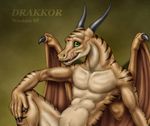  dragon drakkor horns male nude pose scalie solo tongue wings wookiee 