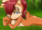  bbmbbf butt female hedgehog looking_at_viewer mobius_unleashed sally_acorn solo sonic_(series) sonic_the_hedgehog 